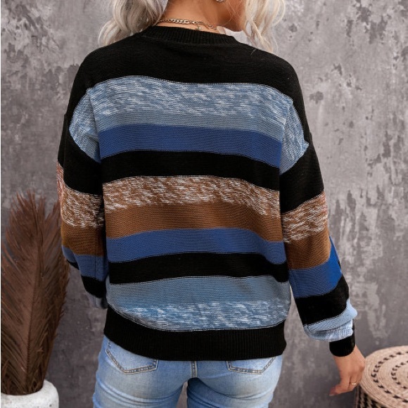 LAST! Stay There Multi Stripe Sweater - Picture 4 of 6